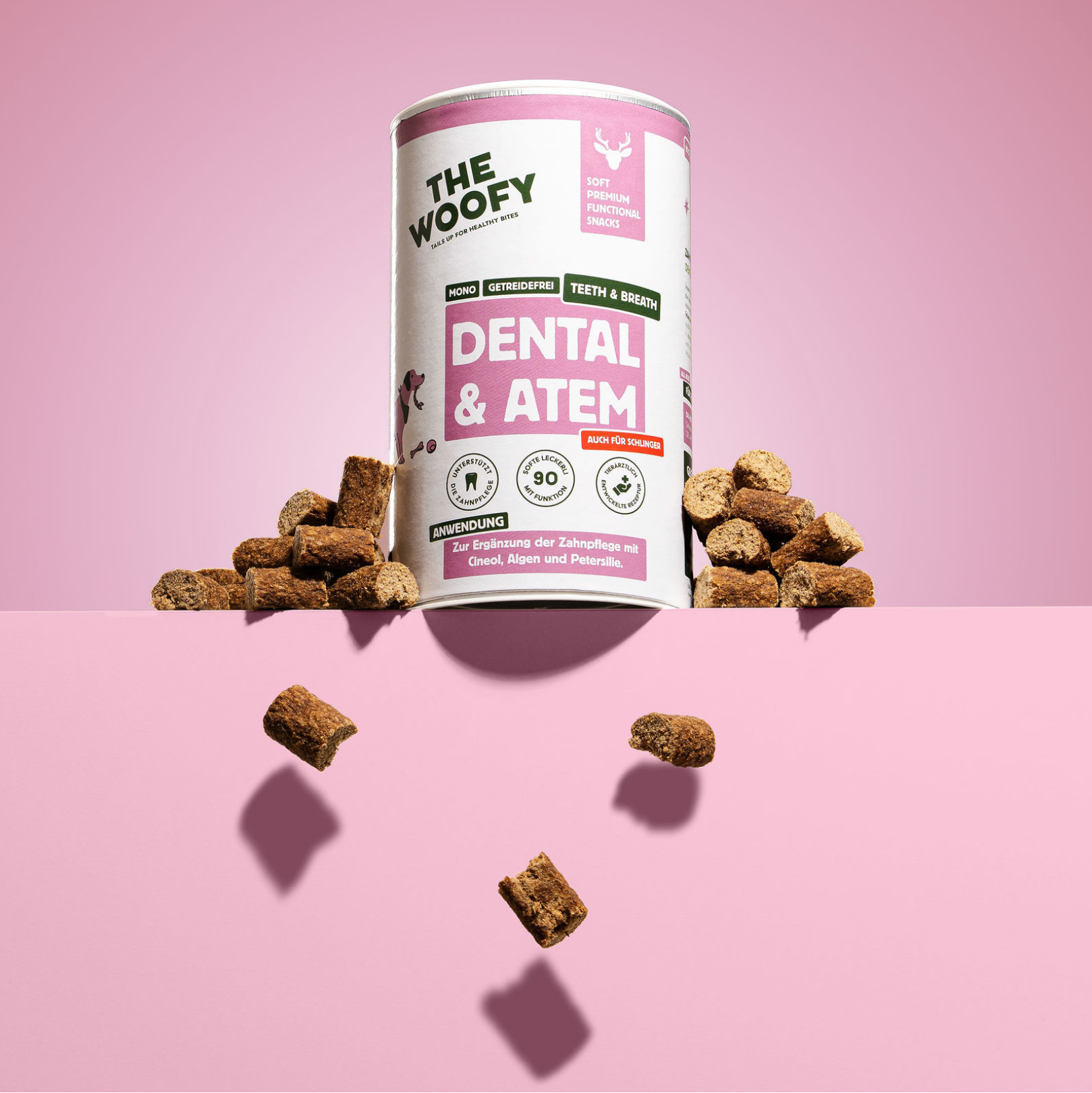 Monoprotein Dental Hunde Gesundheitssnack The Woofy