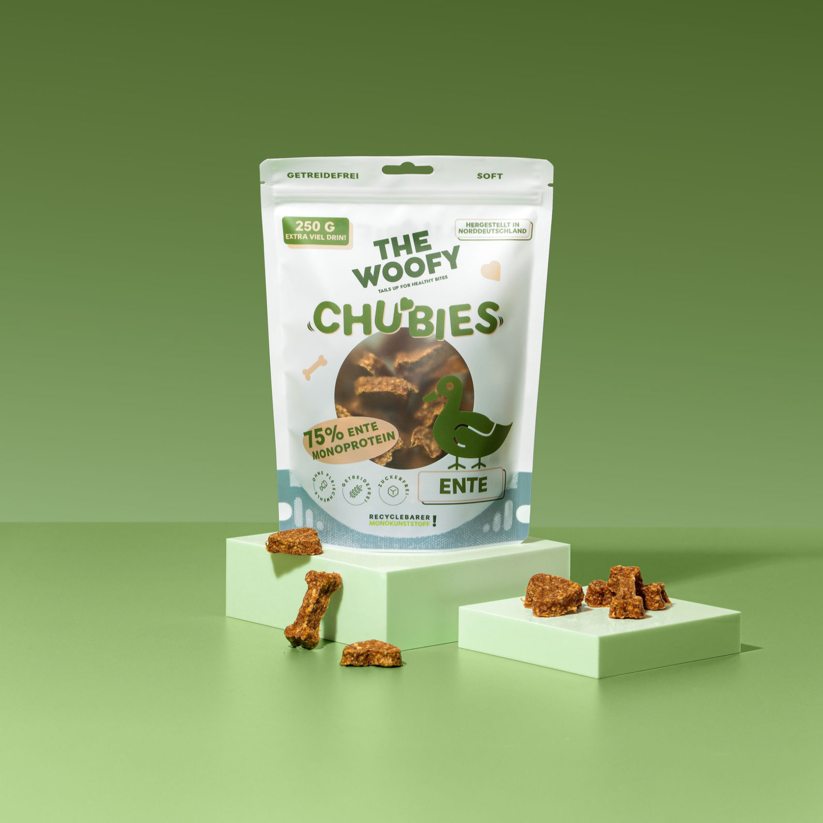 Monoprotein Enten Hundesnack von The Woofy