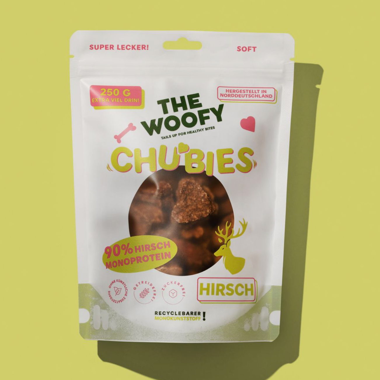 Monoprotein Hirsch Hundesnack The Woofy