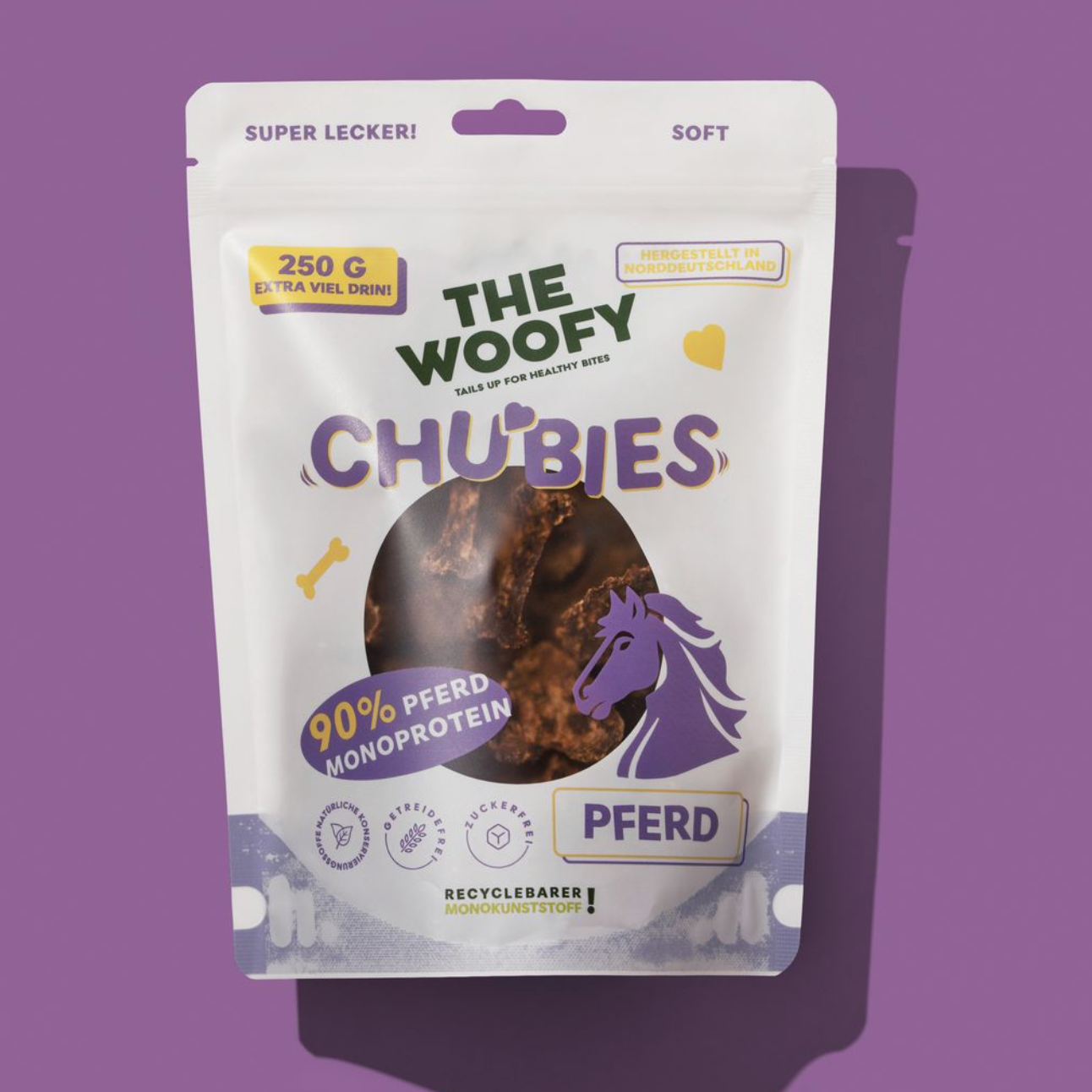 Monoprotein Pferd Hundesnack von The Woofy