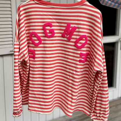 GESTREIFTER PULLOVER DOG MOM