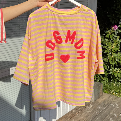 GESTREIFTES T-SHIRT DOG MOM