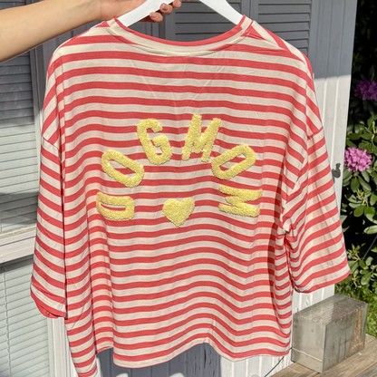 GESTREIFTES T-SHIRT DOG MOM