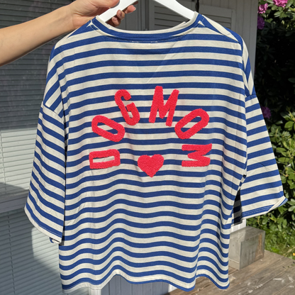 GESTREIFTES T-SHIRT DOG MOM