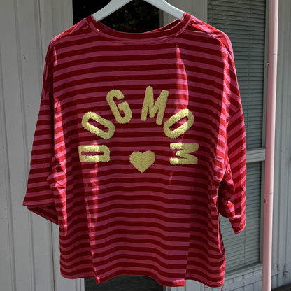 GESTREIFTES T-SHIRT DOG MOM