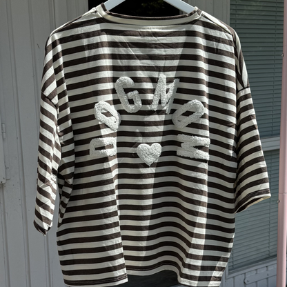 GESTREIFTES T-SHIRT DOG MOM
