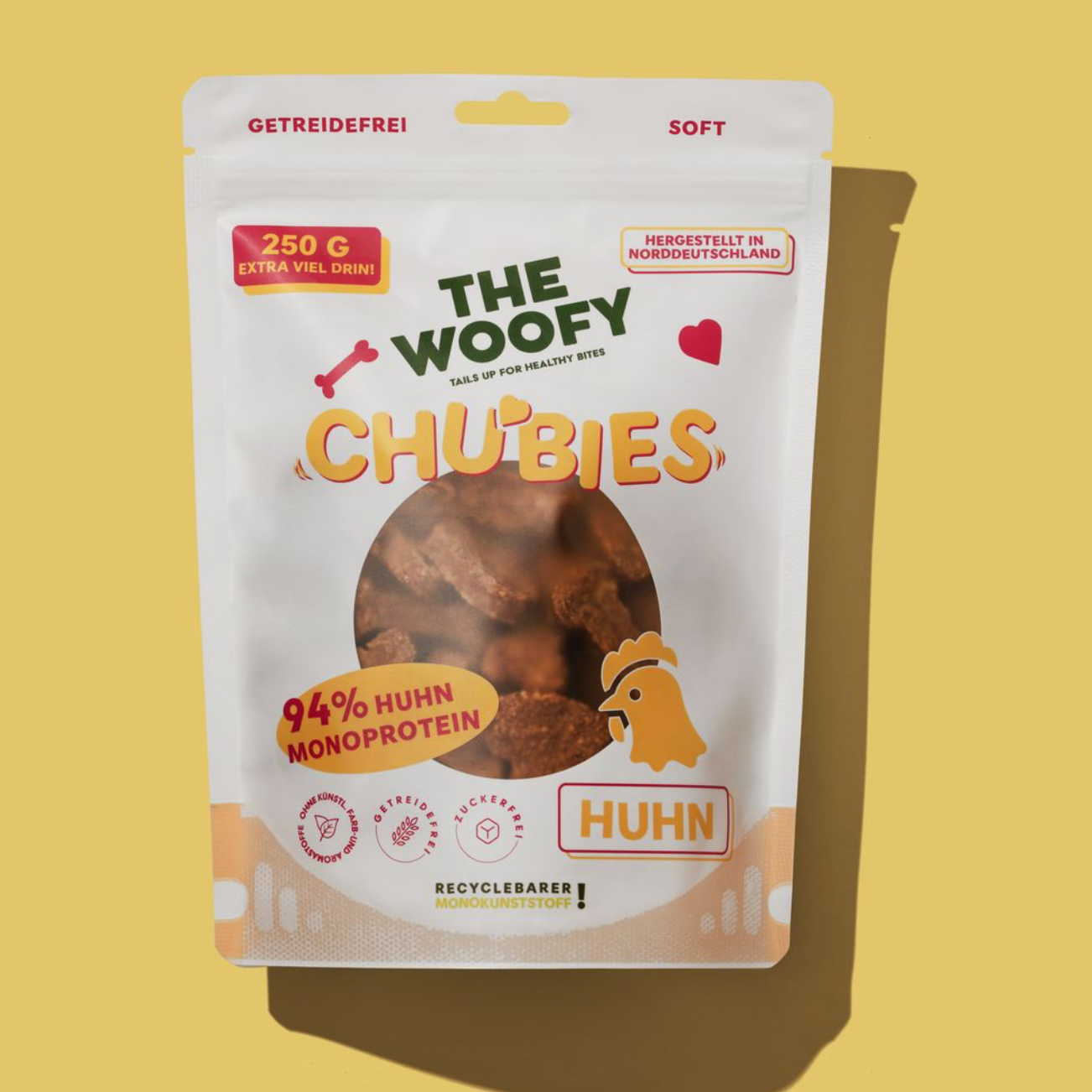 Monoprotein Huhn Hundesnack The Woofy